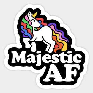 Majestic AF Unicorn Sticker